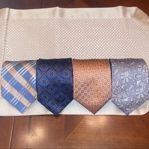 4 Enro 100% Silk Ties